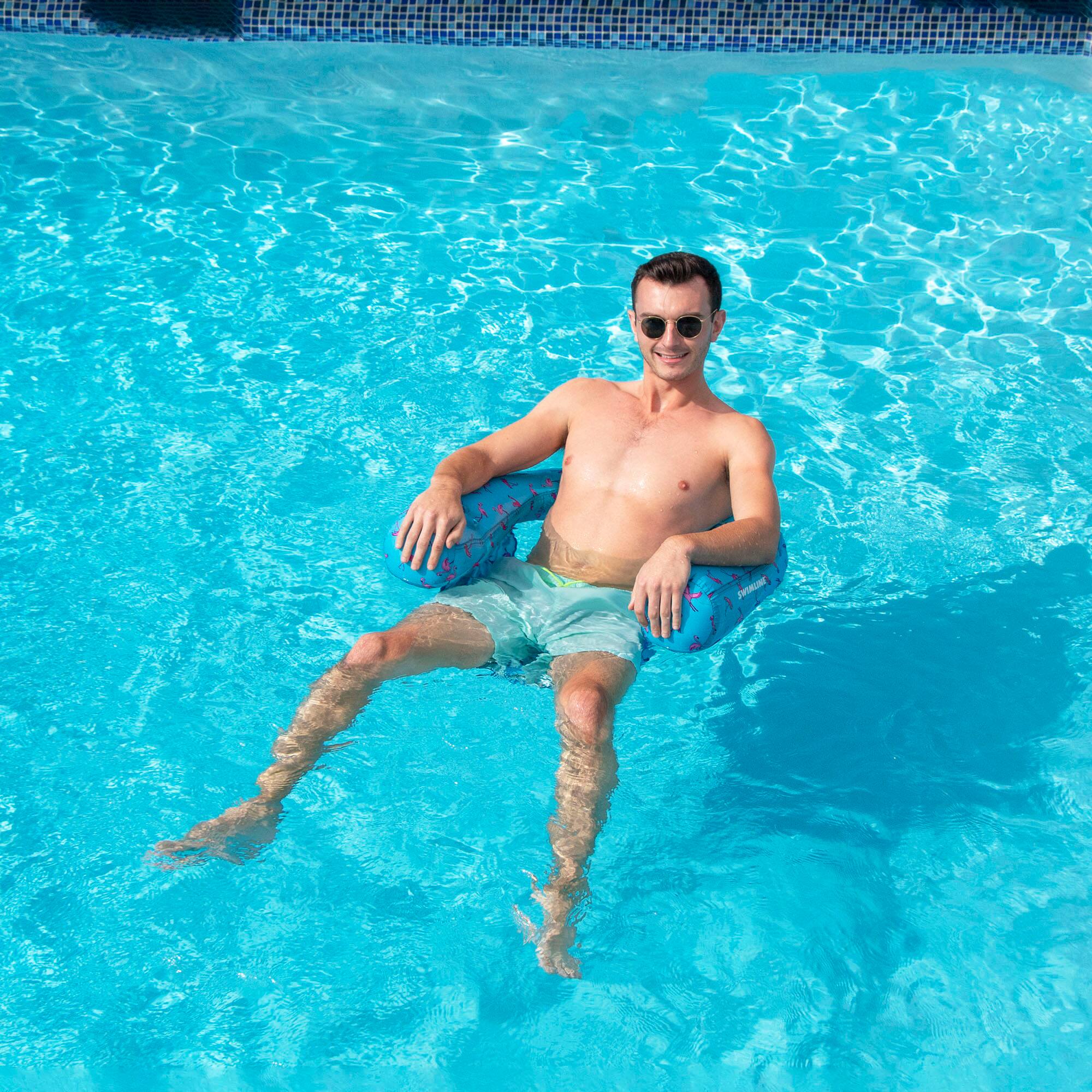 Swimline 32" Flamingo Fabric U-Seat Pool Chair Float